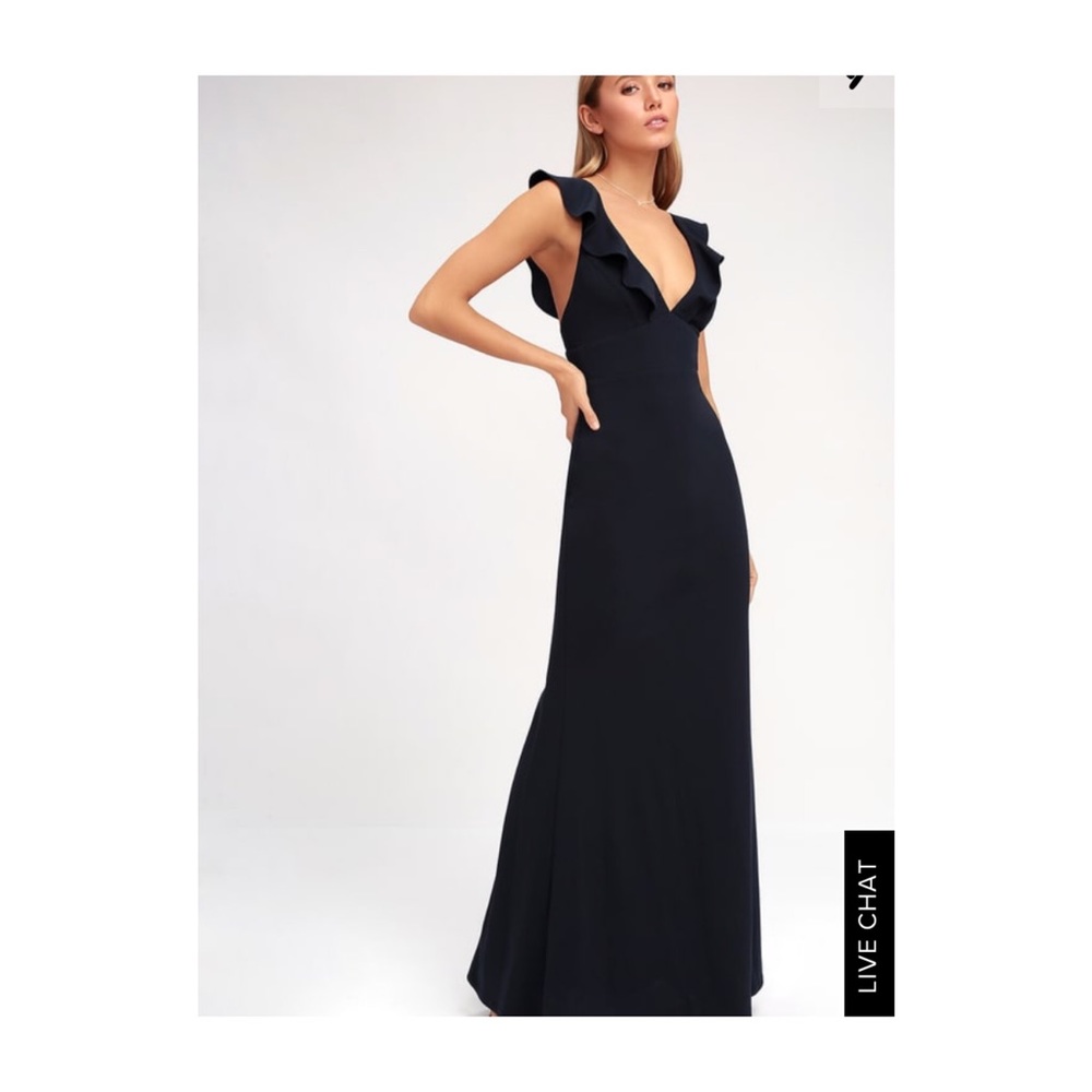 Lulus perfect opportunity navy blue maxi